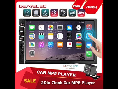 7033 7 Inch Double DIN Car Radio Multimedia Video Player Bluetooth USB TF AUX-In Head Unit