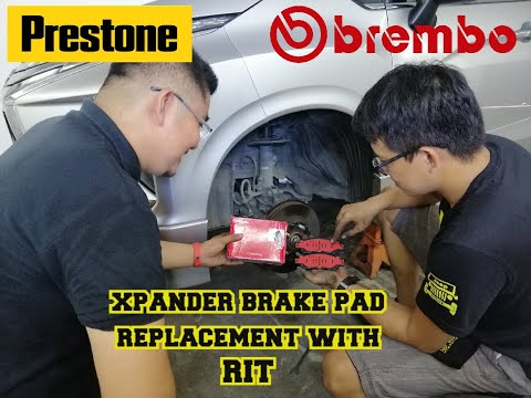 Mitsubishi Xpander brake pad replacement featuring RIT Riding in Tandem and BREMBO Brake pads