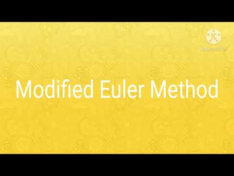 Modified Euler method