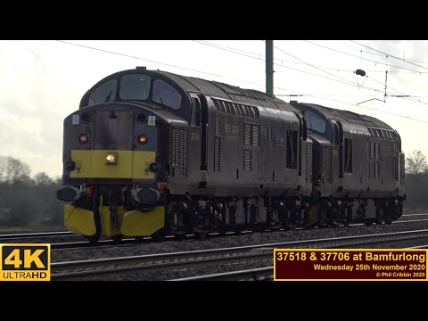 37518 & 37706 at Bamfurlong - 25th November 2020