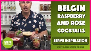 Belgin Raspberry Rosé cocktails with Steve the Barman