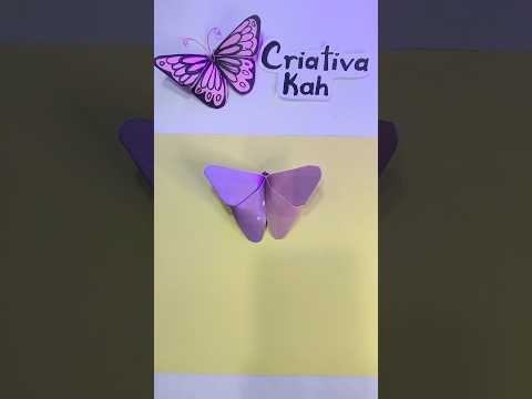 Borboleta de papel fácil de fazer #origami