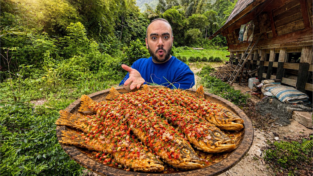 مكونات سرية على جزيرة مجهولة 😱 - استكشاف ارياف اندونيسيا 🇮🇩 Lake Toba !