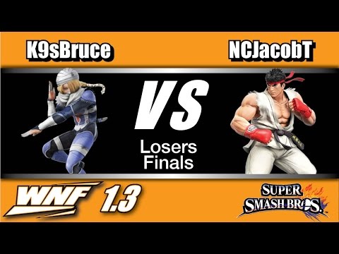 WNF 1.3 - K9sBruce (Sheik) Vs. SCB | NCJacobT (Ryu) Losers Finals - Smash Wii U