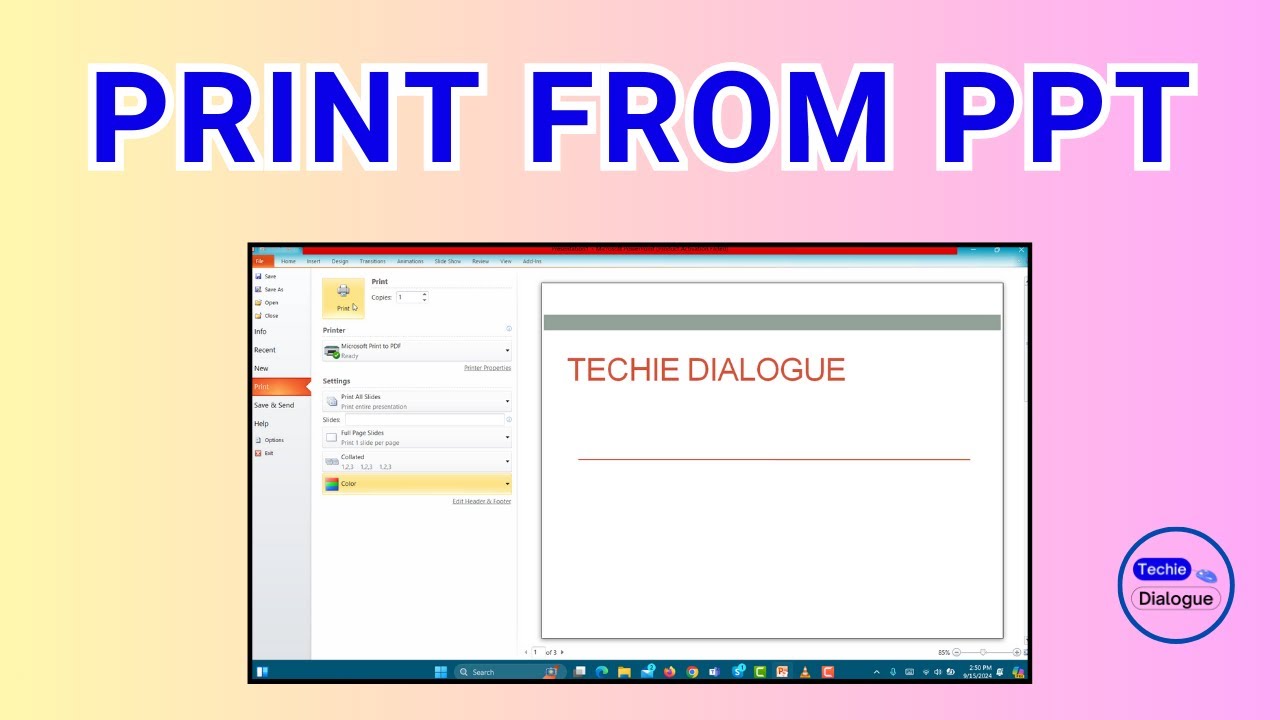 How to Print from PPT