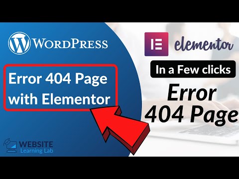 Design Error 404 Page with Elementor for WordPress Website (Tutorial)