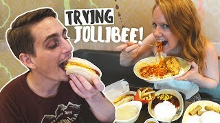 Americans Try JOLLIBEE for the FIRST TIME! (Puerto Princesa, Philippines)