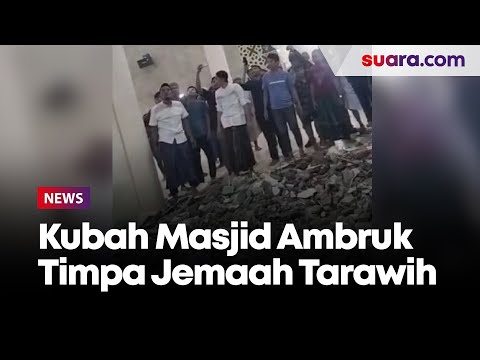 Kubah Masjid di Makassar Ambruk Timpa Jemaah, Puluhan Orang Dilarikan ke Rumah Sakit