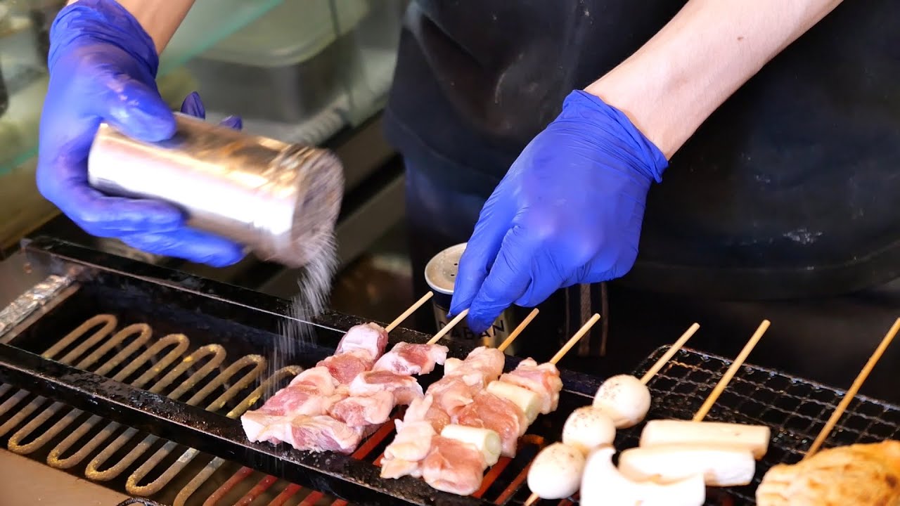 Japanese Street Food - Yakitori          屋台　焼き鳥　烤雞肉串　포장 마차 꼬치 구이