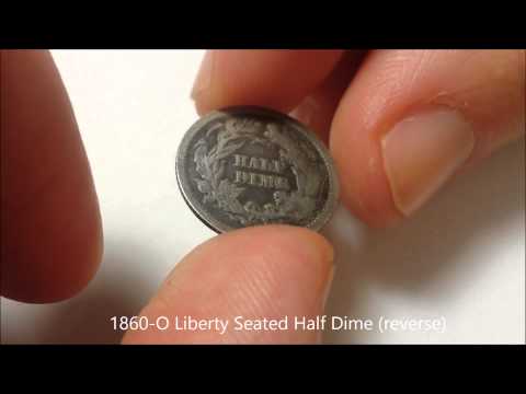 U.S. Coin Lot - Liberty Seated Half Dime (1860-O) & Nickel Three-Cent Piece (1866)