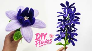 How to Make Purple Pipe Cleaner Flowers | Easy Craft Tutorial for Beginners