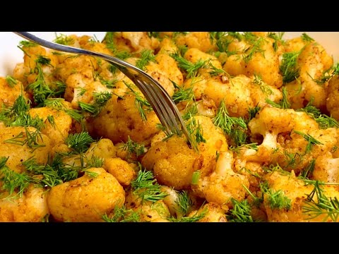 Incredibly delicious cauliflower with garlic. Very simple recipe! Healthy and fast