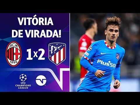 Gols e lances de Milan x Atlético de Madri