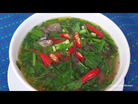 Black Chicken Soup With Pickled Lemon - Cambodian Food At Home Video