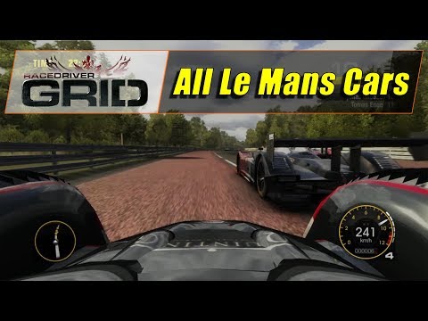 Race Driver: GRID (PS3) - Driving All 14 Le Mans Cars (From Game Start) (720@60)