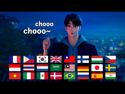 Jinu's CHOO CHOO in 34 Languages | K-POP DEMON HUNTERS