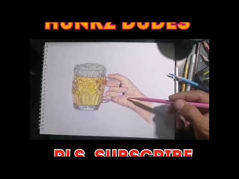 How to draw Beer Mug 3D ART