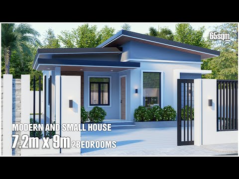 Modern Tiny House Design 7.2 x 9 Meters | 2Bedroom Cozy Living Space