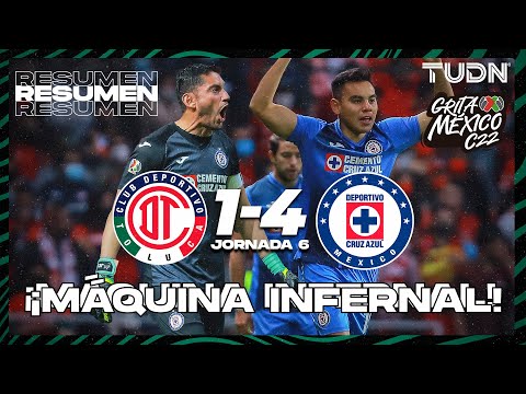 Highlights and goals | Toluca 1-4 Cruz Azul | Grita Mexico U22 - J6 | TUDN