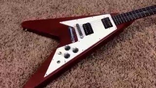 Video thumbnail for Trogly's Guitars: 2002 Gibson Flying V Faded with Crescent Moon Inlays by The Trogly's Guitar Show