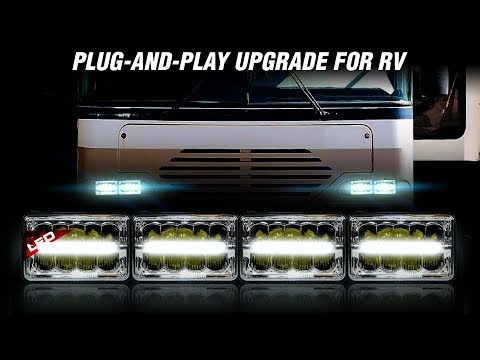 4x6 LED Headlight Upgrade for RV and Semi-Trucks