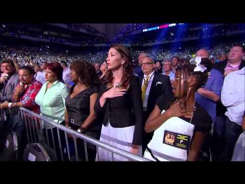 Paula Deanda National Anthem Canelo vs Trout