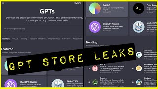 GPT store pics leaked + Can GPTs pull in $20,000+ per month? Here's how to start building.