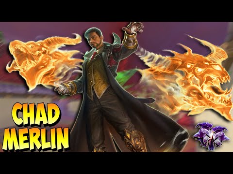 THIS NEW MERLIN SKIN IS AN ABSOLUTE CHAD! COOL ABILITIES! - Masters Ranked Duel - SMITE