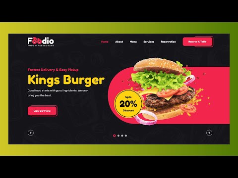 How to Create a Responsive Restaurant Website using HTML CSS & JavaScript