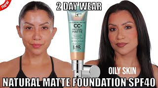 2 DAY WEAR *new* IT COSMETICS CC CREAM NATURAL MATTE FOUNDATION SPF40 *oily skin* | MagdalineJanet