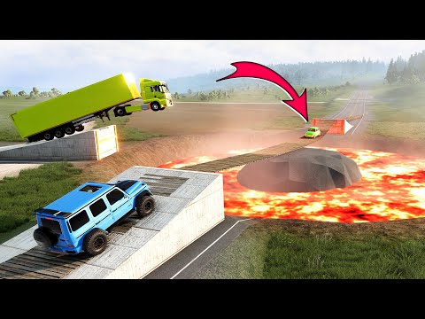 Cars vs Giant Crater #4 ▶️ BeamNG Drive