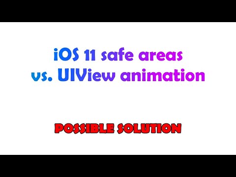 iOS 11 safe areas vs. UIView animation