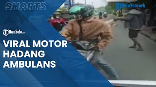 Viral Video Pengendara Motor Adang Ambulans Bawa Korban Kecelakaan di Medan, Sempat Pukuli Mobil
