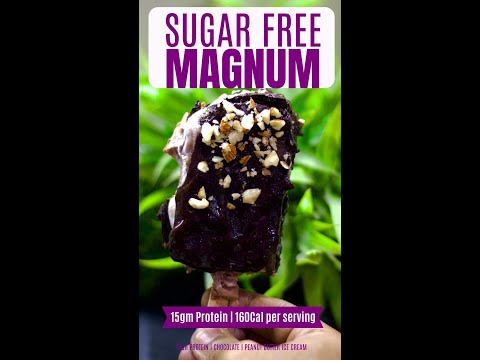 Healthy Magnum Ice Cream | Homemade Magnum Ice Cream Bar | Sugar Free High Protein Magnum Ice Cream🍦