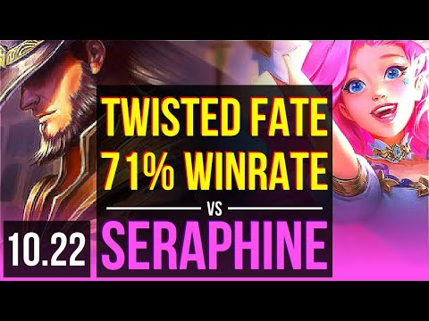 TWISTED FATE vs SERAPHINE (MID) | 71% winrate, 7/2/6, Godlike | EUW Grandmaster | v10.22
