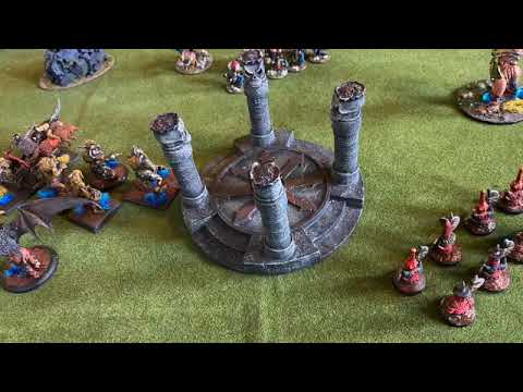 SAGA Age of Magic Battle report . The Beggar king of Flamespire Peak