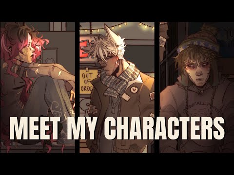 MEET MY CHARACTERS | redrawing old art while i talk about my webcomic
