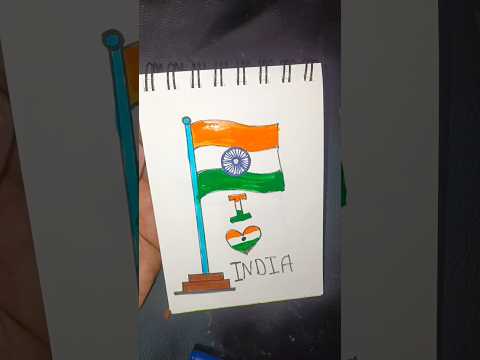 Republic day craft video | India Flag drawing #viral #independenceday #flagdesign