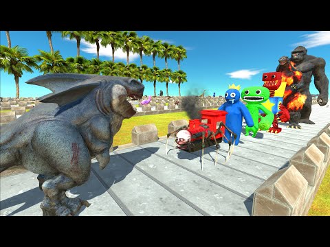 Megalodon Rex Coconut island Death Run - Animal Revolt Battle Simulator
