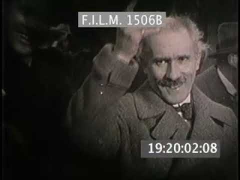 Rare Film : Arturo Toscanini arrives in USA w/Italy's La Scala orchestra (1926)