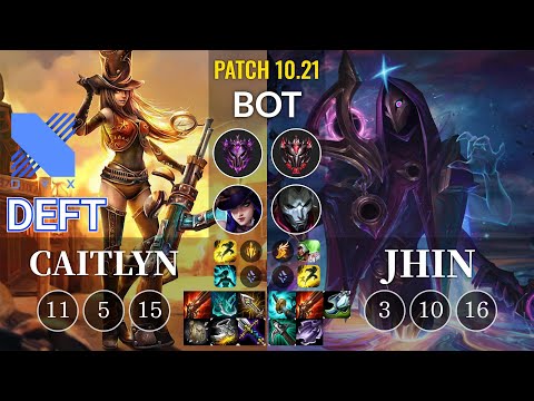 DRX Deft Caitlyn vs Jhin Bot - KR Patch 10.21