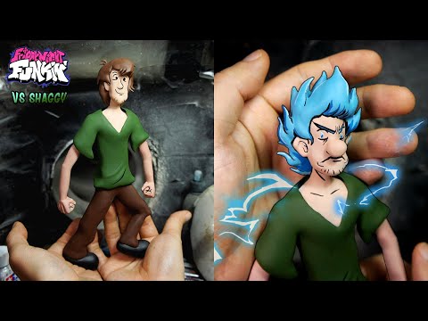 [FNF] Making Shaggy Sculpture Timelapse [God Eater] - Friday Night Funkin' Mod