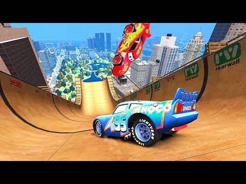 GTA IV Rayo Lightning McQueen Tallest Jumps Crash Testing Ep. 6 - GTA IV Fall Physics Test