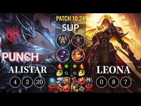 SB Punch Alistar vs Leona Sup - KR Patch 10.24