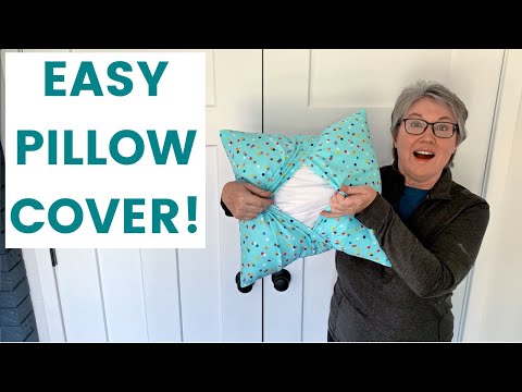 Easy Pillow Cover | One Piece Of Fabric!