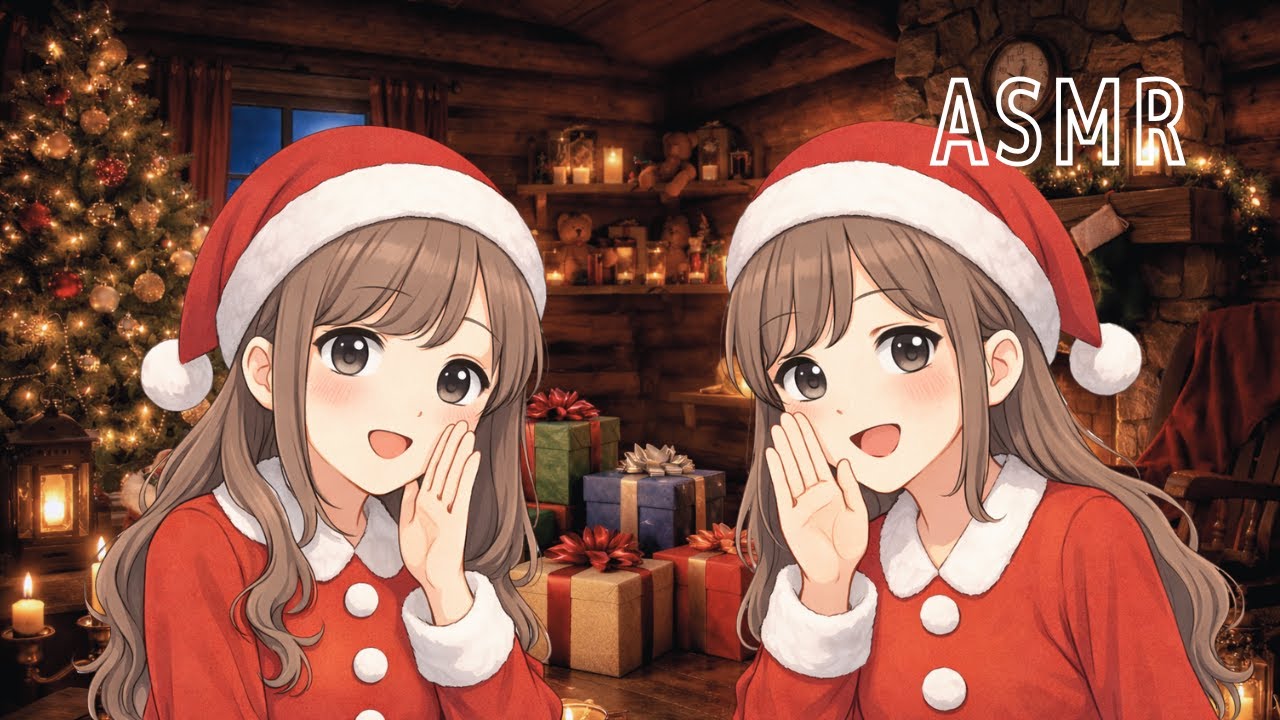 ASMR 【両耳囁き】２人のサンタが耳元で癒しと眠りをプレゼント🎁🎄