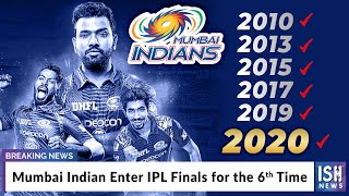 Mumbai Indian Enter IPL Finals for the 6th Time