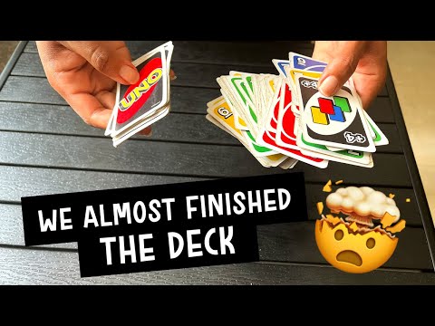 EPIC UNO GAME! WE ALMOST FINISHED THE DECK