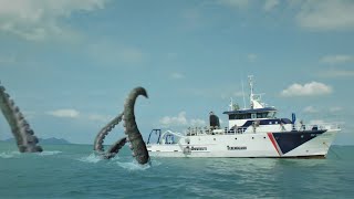 Download lagu The mutated octopus attacks the ship, and the little octopus escapes! mp3