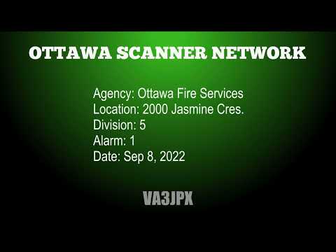 Ottawa Fire - 2000 Jasmine Cres. Sep 8, 2022